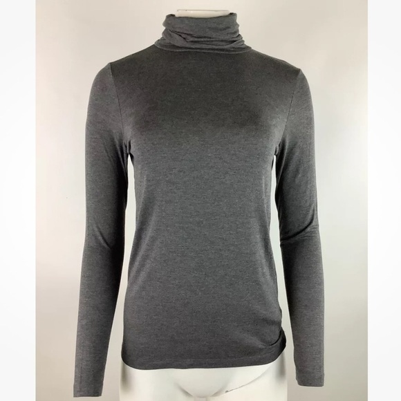 Part Two Copenhagen Sz M Long Sleeve Turtleneck Tee Gray Pullover Top - Picture 1 of 6